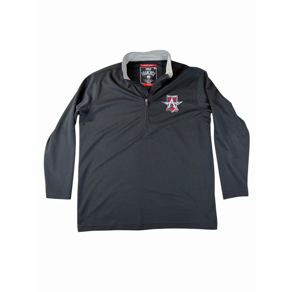Allen Americans Quarter Zip Pullover Mens Large Black Franchise Club Hockey